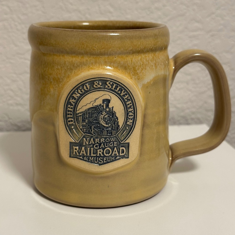 Deneen Pottery Durango Silverton Narrow Gauge Railroad Mug OS Tan Gold 2017